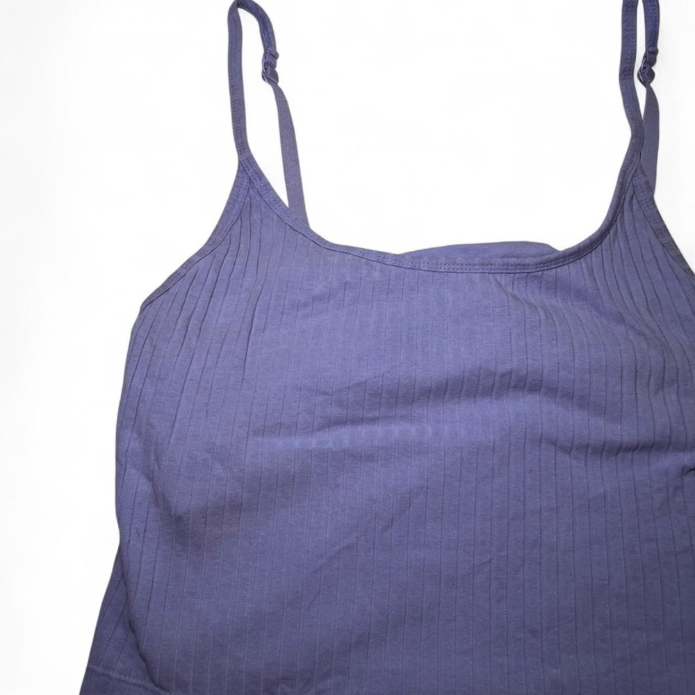 Purple Ribbed Tank Top - Picture 2 of 3